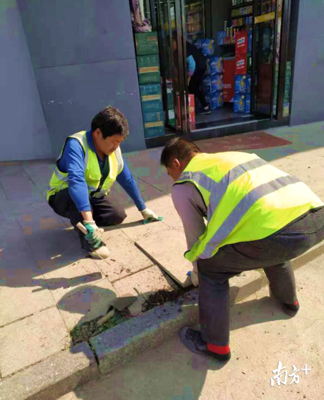 對(duì)北山路、南門大道等地段損壞路面進(jìn)行修復(fù)。